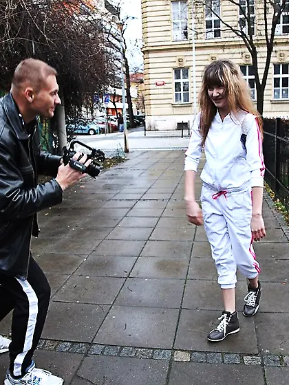 Random teen loves to take cock while filming