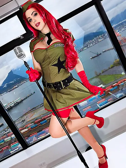 Military hot babe lingerie