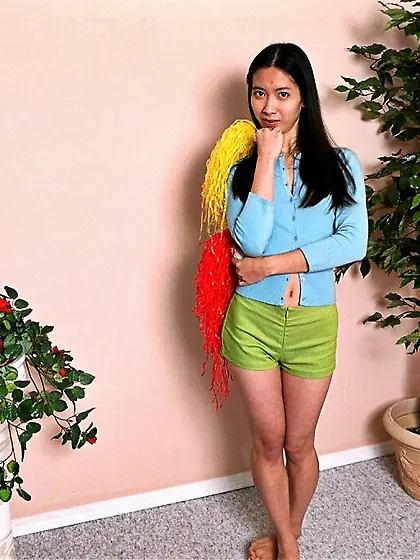 Skinny amateur cheerleader