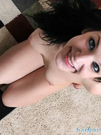 Slim fresh dark hair