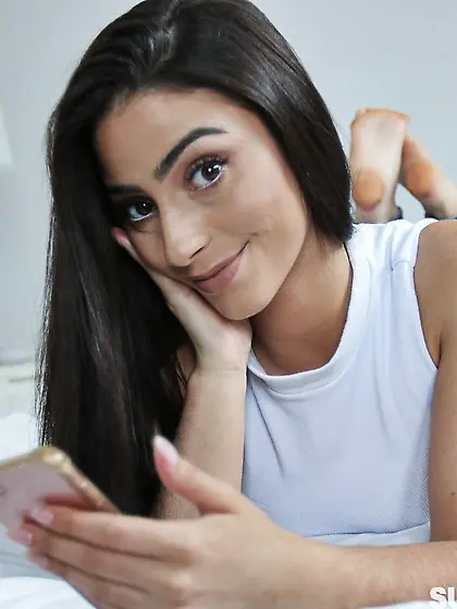 Leashed beauty’s pussy is taken with power