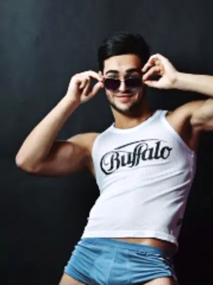 Brunette Young Man Andy Zoom.