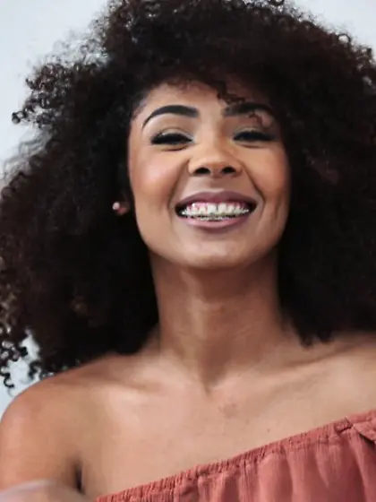 Exotic teen with wild hair takes it hard...