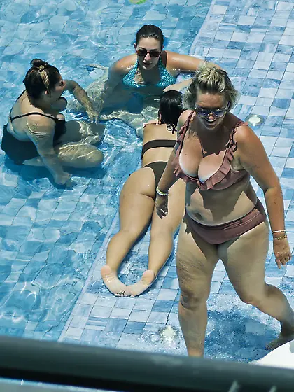 Mom Daughter Big Tits Pool Spy Voyeur