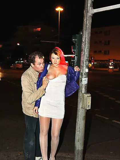 Topless white stockings