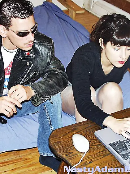 Russian girl red lipstick