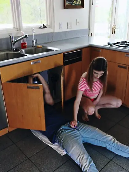 Teenage college brunette