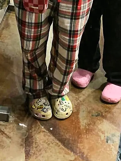 Cheryl's feet and her moms feet