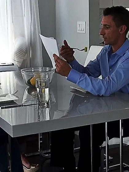 Blonde mom fucks stepson