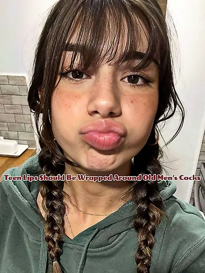 Teen lips should be wrapped around old cock