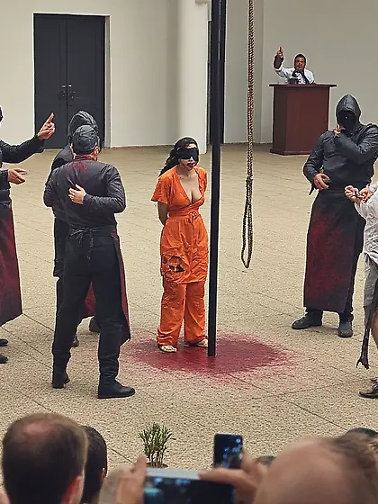 Prisoner of war being executed