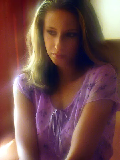 Roxy Carter takes her pink lingerie off and shows us her perky l