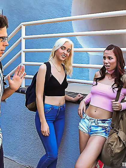 Redheaded Latina teen Aidra Fox gets spooned by Mick Blue on the