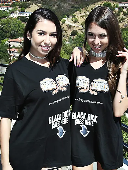 Lezzies have fun on the couch and black Goliath with beard joins