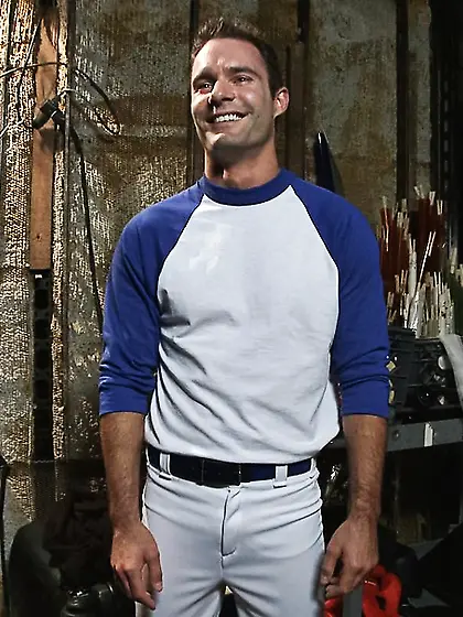 Handsome gay dude tied