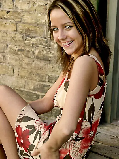 Cute teen angel Andi Pink strips outdoors,  spreads her legs and