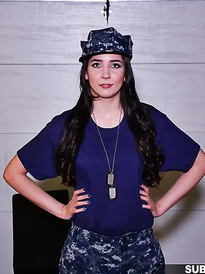 Brunette's pussy opened up for hard dick