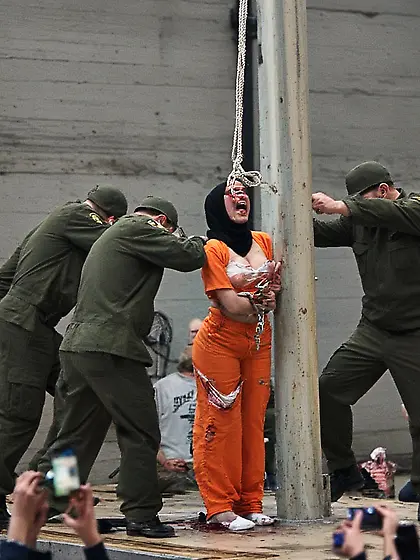 Prisoner of war being executed