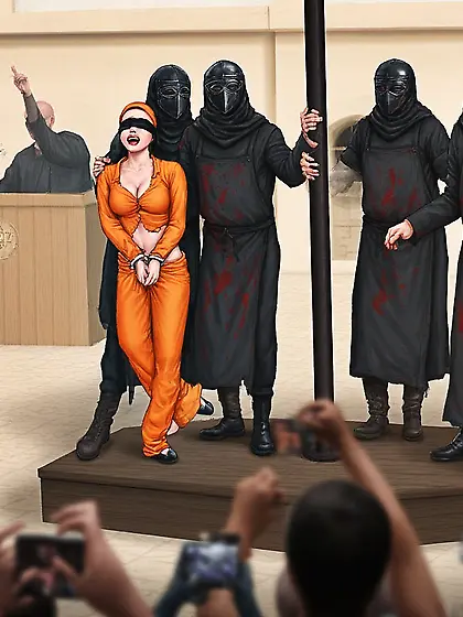 Prisoner of war being executed