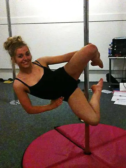 Blondie pillar dancer