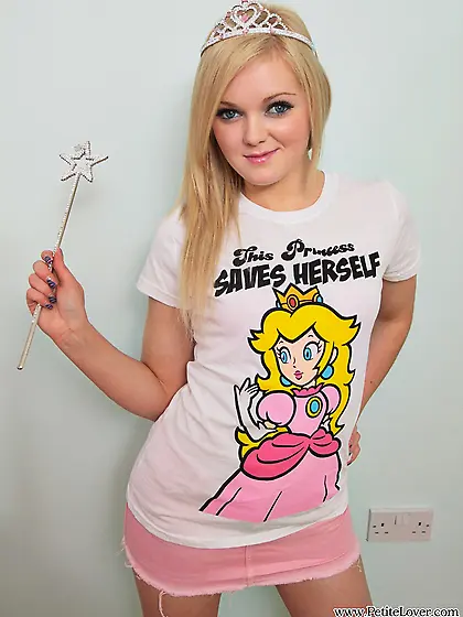 Petite blonde fairy white