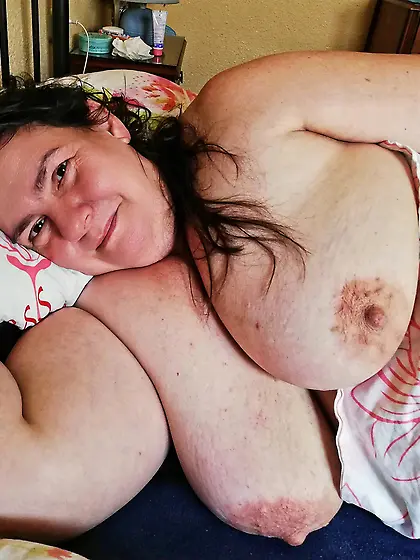 My wife shows her big tits