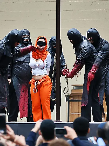 Prisoner of war being executed