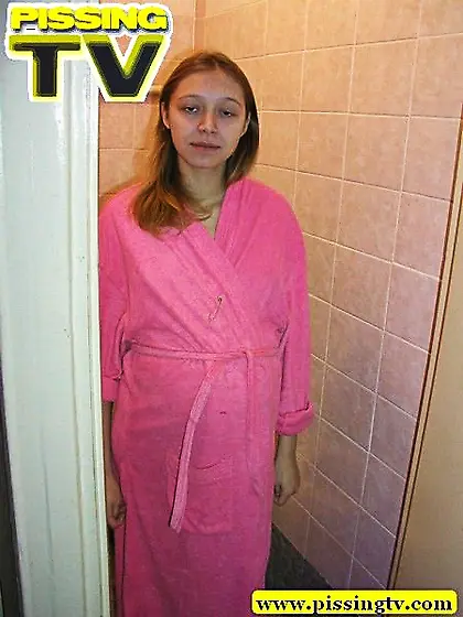 Pregnant teen pink dress-gown