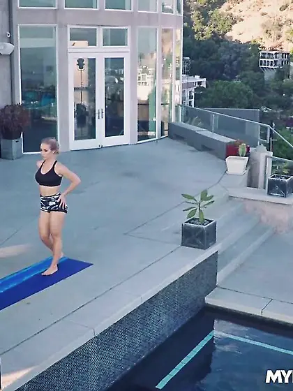 Busty blonde amateur stiffed with huge bone