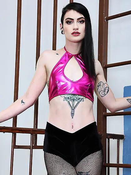 Brunette canadian whore gangbanged