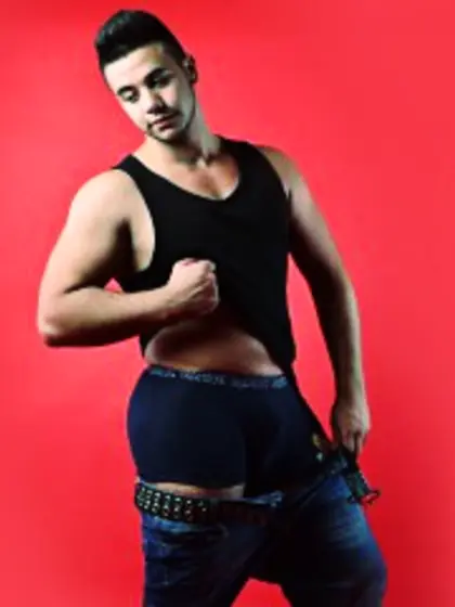 Brunette Young Man Cody Striptease.