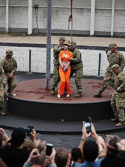 Prisoner of war being executed