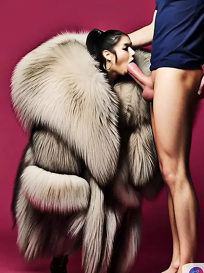 Ai fur coat blowjob