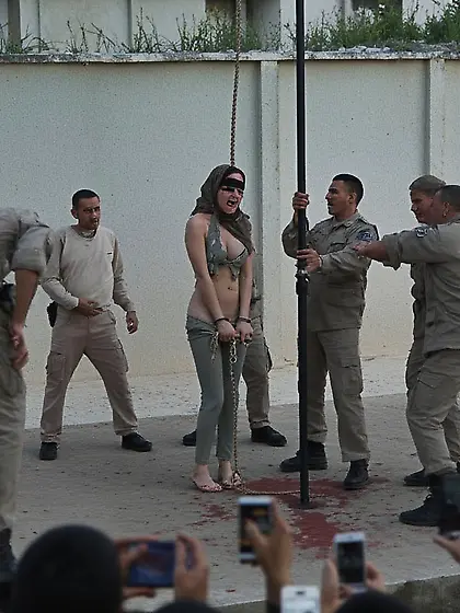 Prisoner of war being executed