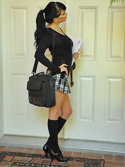 Brooke Belle and Chloe James take their slutty outfits off and h