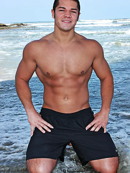 Beefy guys pounding large