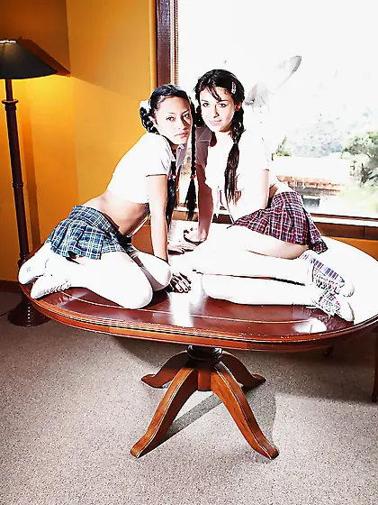 Stripping lesbian panties