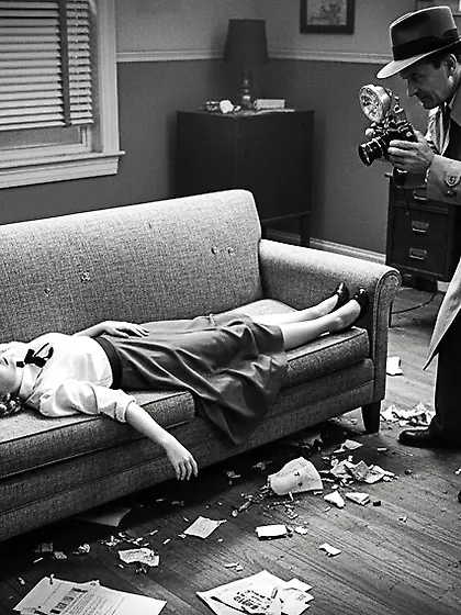 Film Noir Crime Scene