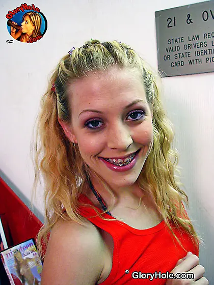 Playful blond teen with small tits improves sucking skills in gl