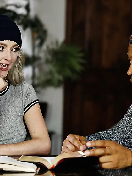 Young rebel tempts her Ebony tutor into spontaneous interracial