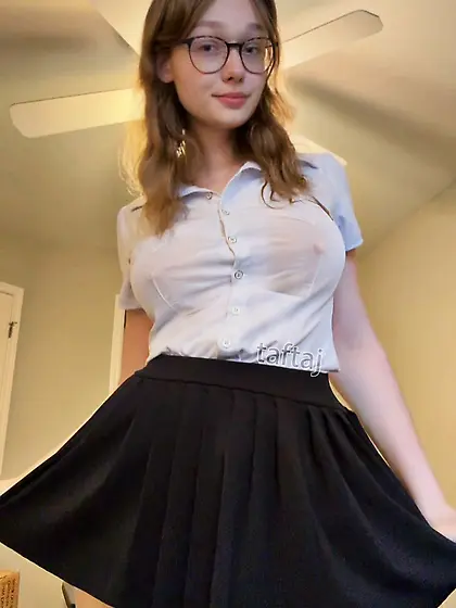 trans schoolgirl with hard nipples