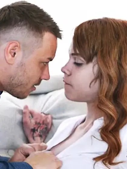 Cute redhead girl deep