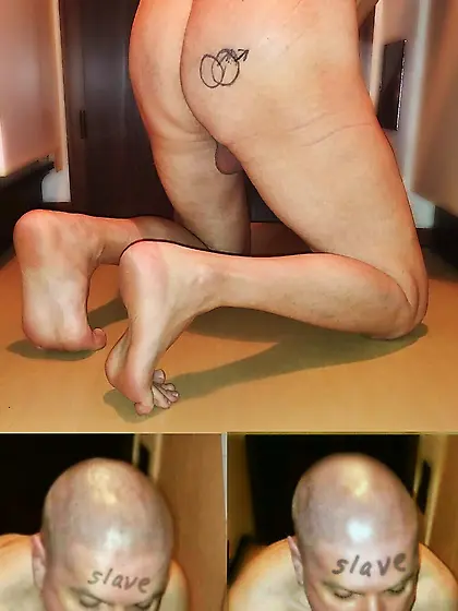 kneeling penis holder Andrew licks riding boots