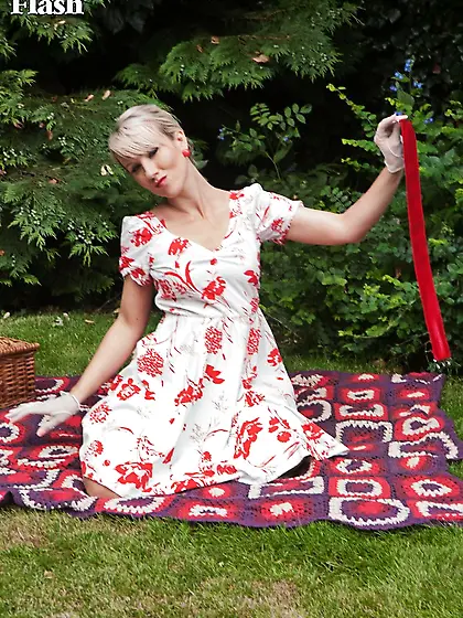 Public shiny stockings