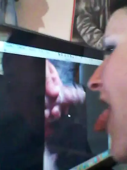 Stupid slut addicted to porn