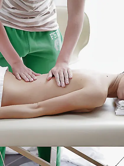 Russian duo furiously banging after a massage sesh cut short