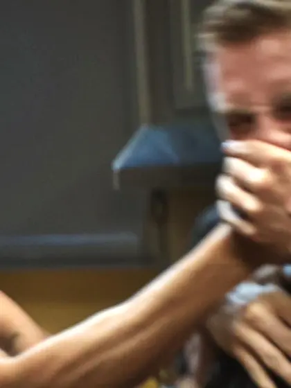 Dude tied up in ropes gets drilled and sucked...