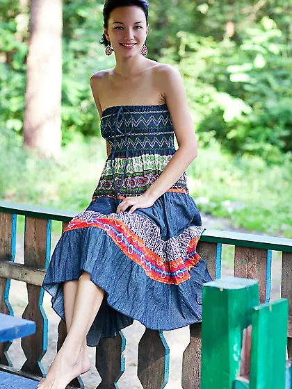 Loreen A is an elegant and sweet brunette and she is exposing he