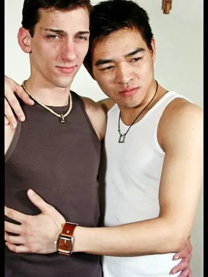 Asian twink white shirt