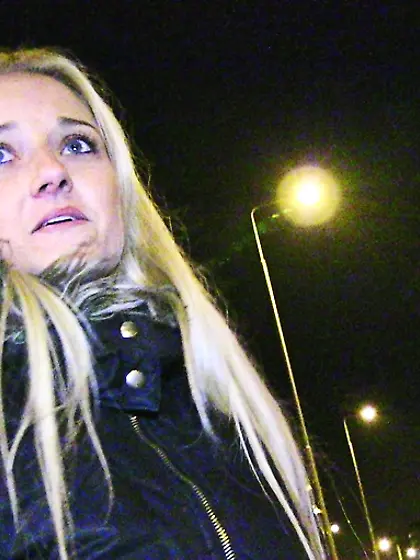 Naughty blonde black coat